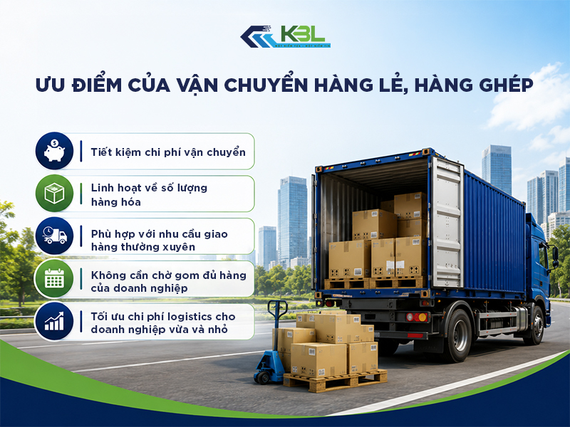Vận chuyển hàng lẻ ghép Bắc Nam bằng đường bộ